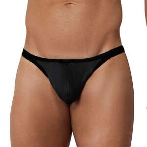 Clever Moda - Hurricane Thong - String - Wetlook - Zwart