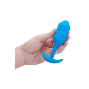 b-Vibe - Snug Plug 3 - Verzwaarde Butt Plug - Vibrerend - Siliconen - Blauw