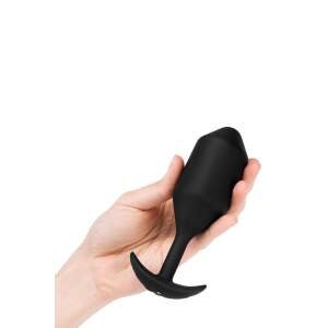 b-Vibe - Snug Plug 5 - Verzwaarde Butt Plug - Vibrerend - Siliconen - Zwart