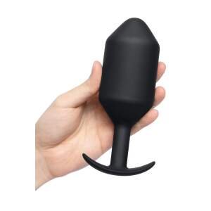 b-Vibe - Snug Plug 7 - Verzwaarde Butt Plug - Siliconen -Zwart