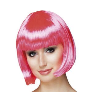 Pruik - Boblijn - Roze