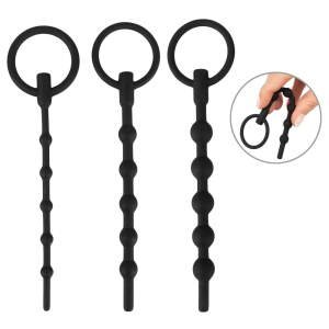 Training Set - Penis Pluggen - 3 Dilatoren - Siliconen - Zwart