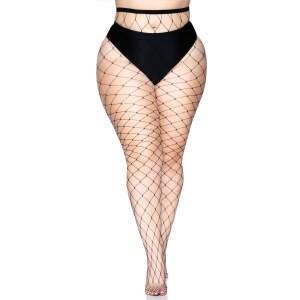 Leg Avenue - Panty - Diamond - Grove Visnet - Queen Size - Zwart