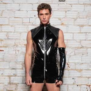 Patrice Catanzaro - Anders Combishort - Lak - PU-leer - Zwart