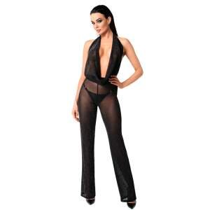 Noir Handmade - F350 Luminara - Jumpsuit - Waterval - Glitters - Lurex - Zwart