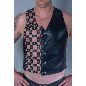 Leren Gilet met Ringen - Bizonder