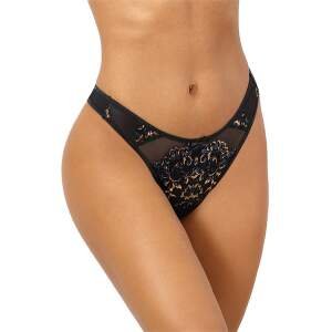 Axami - Valley of Sensations - String - Goud met Blauw accent - Gaas - Zwart