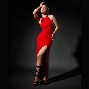 Patrice Catanzaro - Mina Robe - Avondjurk - Lycra - Rood