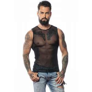 Patrice Catanzaro - Adrien Shirt - Mouwloos - Gaas - Zwart