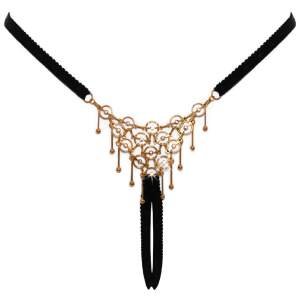 Cottelli Collection - String - Open Kruis - Goud en Strass