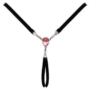 Cottelli Collection - String - Open Kruis - Pink Strass